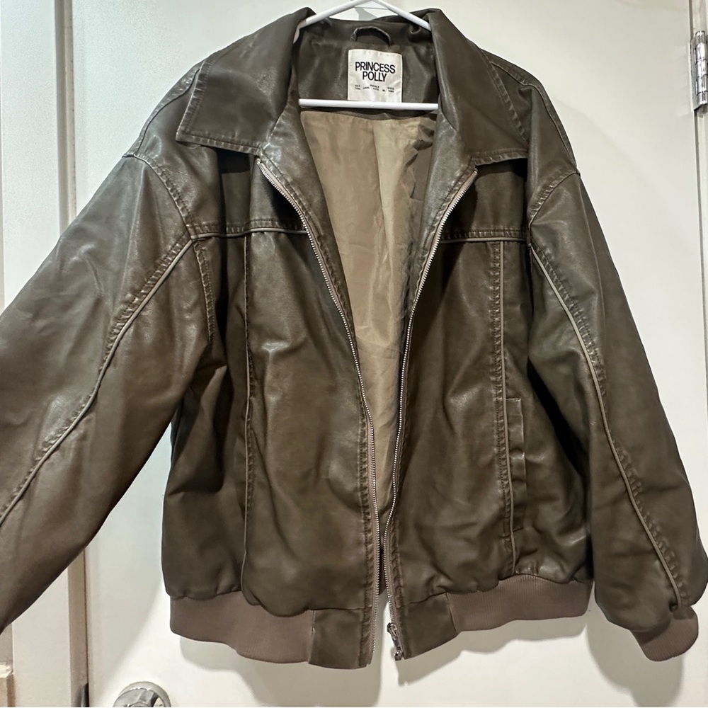 Princess Polly Brown Leather Jacket